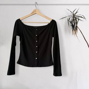 NWT Black off the shoulder top